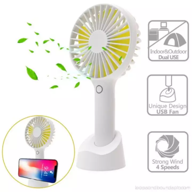 Mini Portable Fan Series Mini Handlheld Personal Desk Table Cooling Desk Fan[Phone Holder]