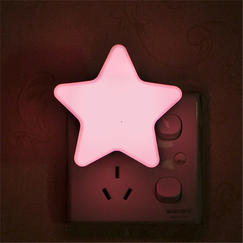Difutagui Kitchen decoration bedside lamp sensor light wall lamp plug-in] new product [hot release Special mini starry sky LED night light European and American control baby children stairs
