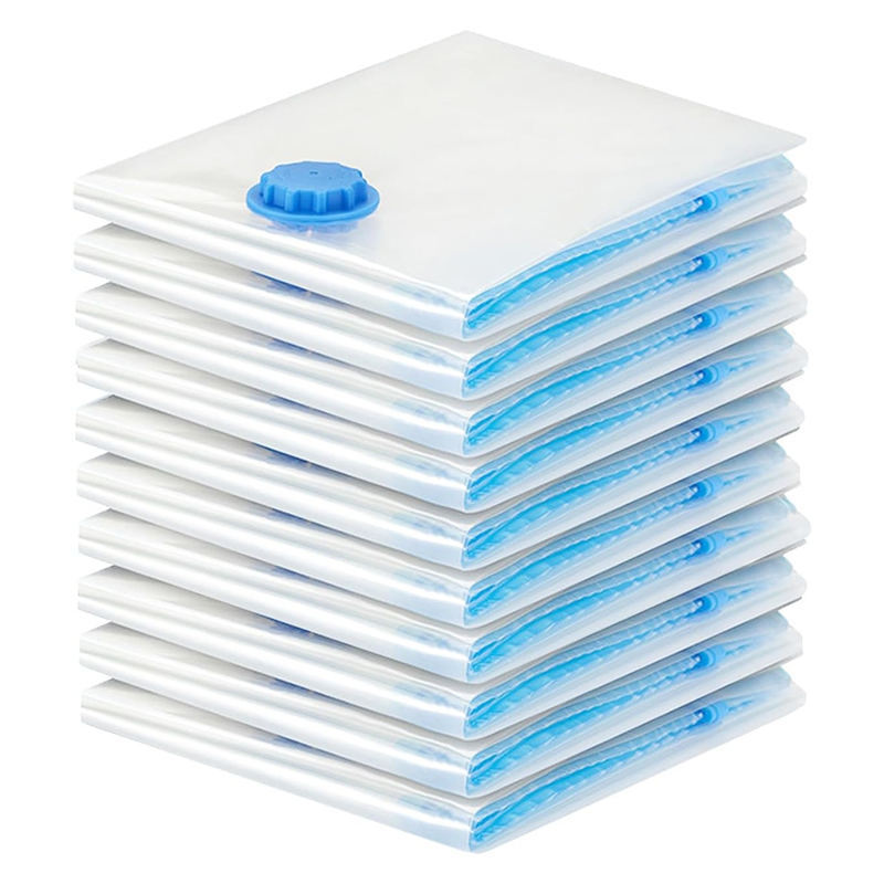 ARELENE Vacuum Bags for Clothes - Pack of 10 40 X 30 cm Reusable Storage Bags Vacuum Bags with Seal and Space Saving Travel Bags