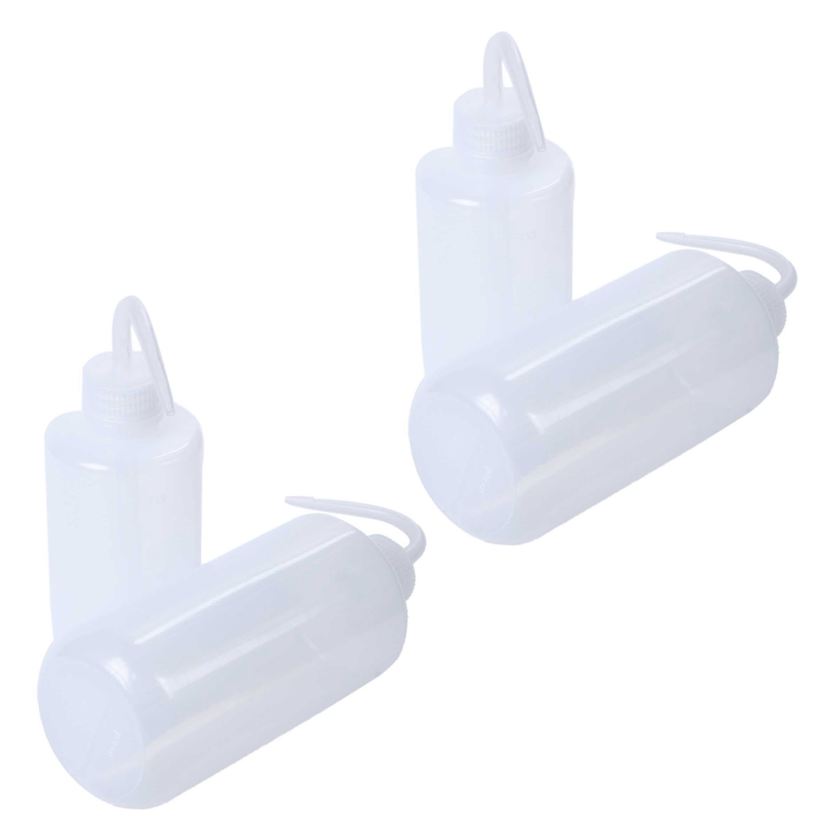 NAMUNY 4 Pack Plant Flower Succulent Watering Bottle Plastic Bend Mouth Watering Cans Squeeze Bottle--250ML and 500ML