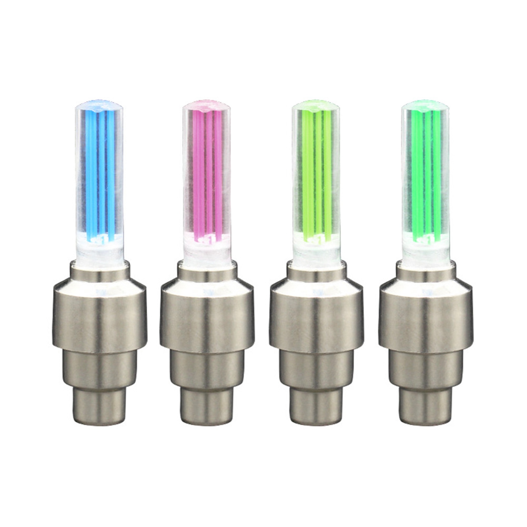 OUMERY 8X Bike Light with No Battery Mountain Road Bike Bicycle Lights LEDS Tyre Tire Valve Caps Wheel Spokes LED Light BL0157