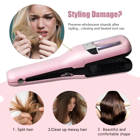 Bulk Bazaar Premium Hair Split Trimmer | 2-in-1 Professional Split End Hair Trimmer for Women | Wireless Rechargeable Automatic Hair Clipper & Split End Remover | Portable Hair Repair Tool for Damaged Hair & Frizz-Free Hair Straightener Results