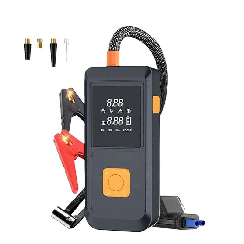 ARELENE Portable Jump With Air Pump Automobile Battery Booster Power Pack With LED Light Multi-Function Tire Inflator