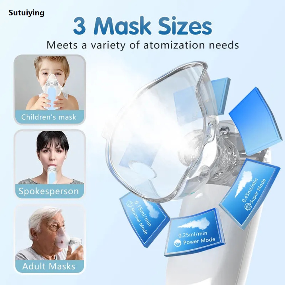 Sutuiying Ultrason Medical Equipment Mini Handheld Portable Nebulizer Baby Bargain price Health Mini Silent Steam Humidifier Inhaler Mesh Nebulizer