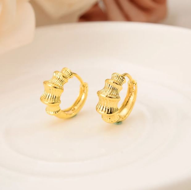Gold Color Stainless Steel Earing for Women by Treasure Box