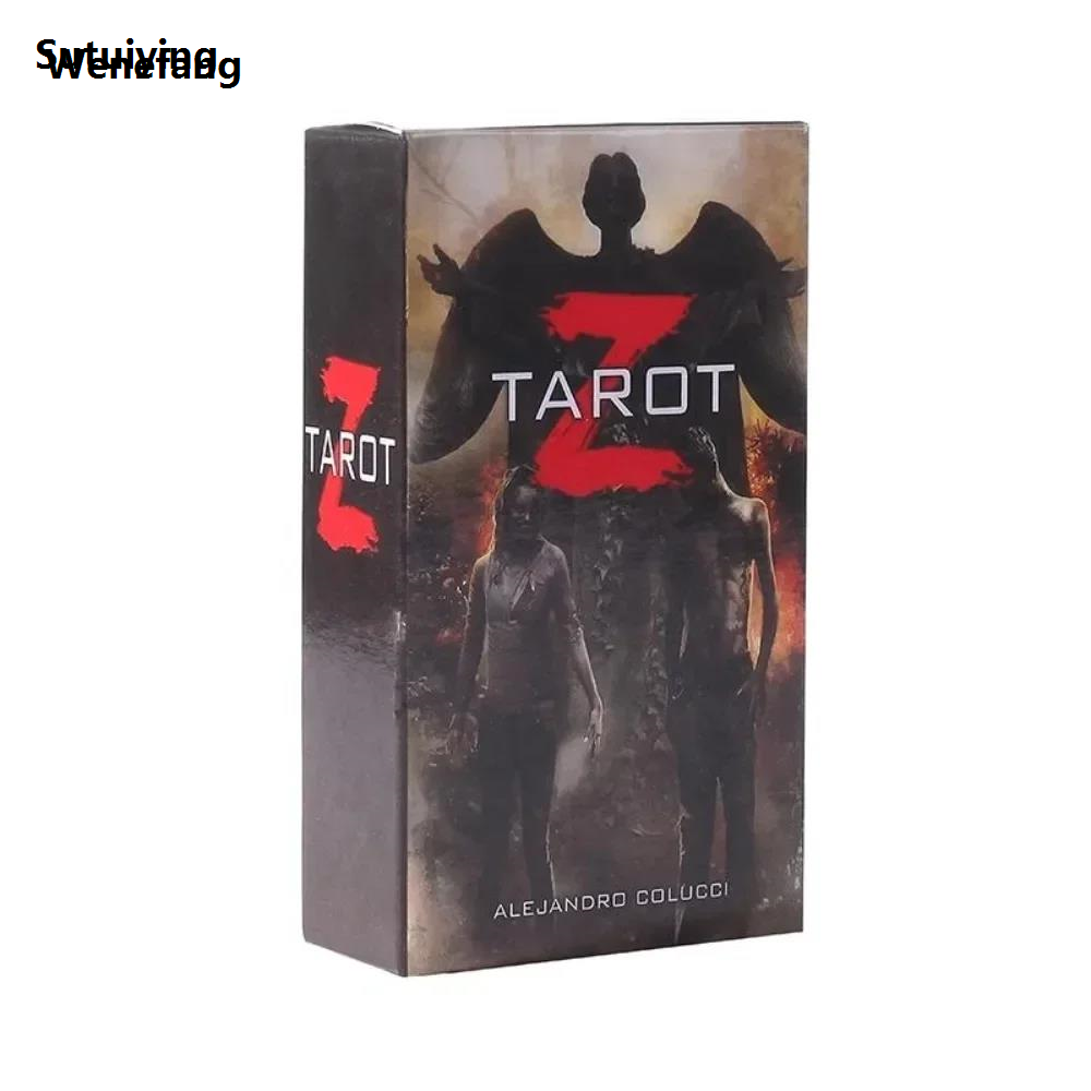 Wenefang Sutuiying Dark Themes Tarot Z Kit Tarot Cards Funny Board Game Luxury Hot Selling Zombie Tarot Deck English for Families Children
