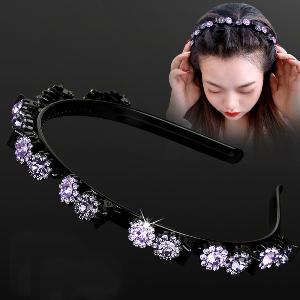 Fixed Multi-storey Broken hair artifact Flower Styling Tool Black Braided Hair Clip Toothed Clip Weave Head Hoop