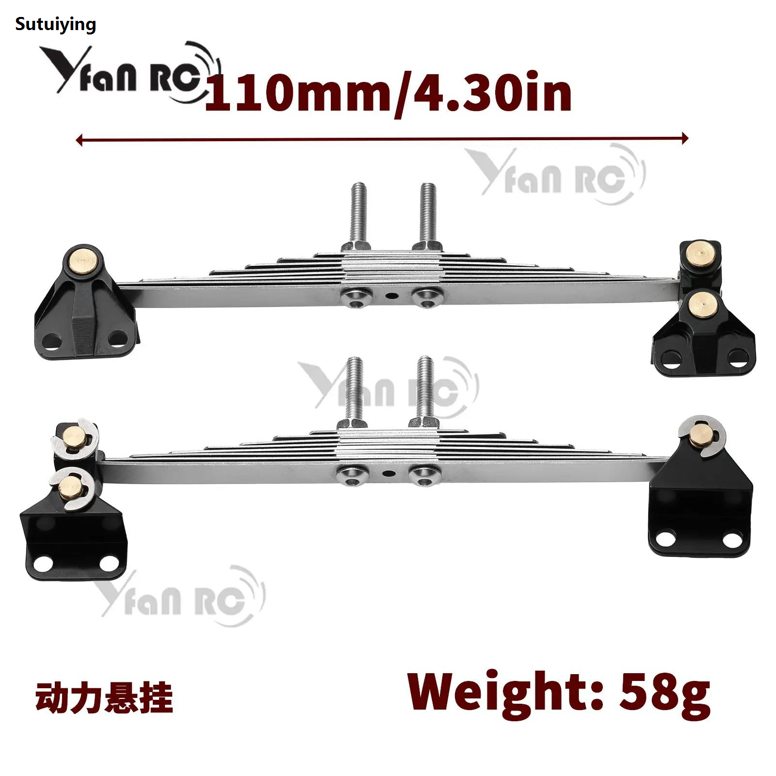 Sutuiying 1 Pair Front Suspension Steel Leaf Spring Lifting Lug Set for Portable 1/14 Tamiya RC Tractor Trailer Truck Model Car Upgrade Parts