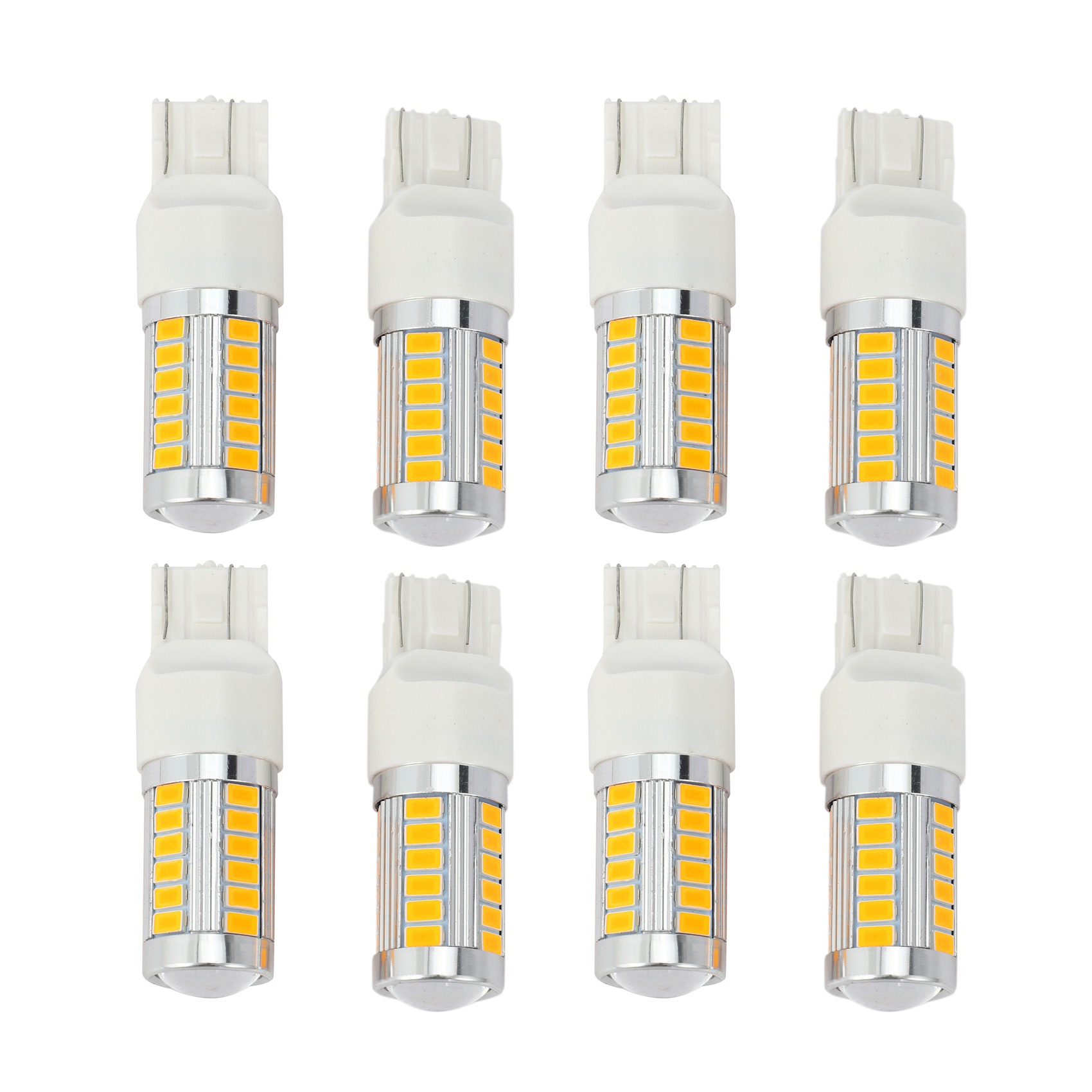 NAMUNY 7443, T20 LED Bulbs Amber Yellow 900 Lumens Super Bright Turn Signals Light Brake Stop Parking Light (Pack of 8)