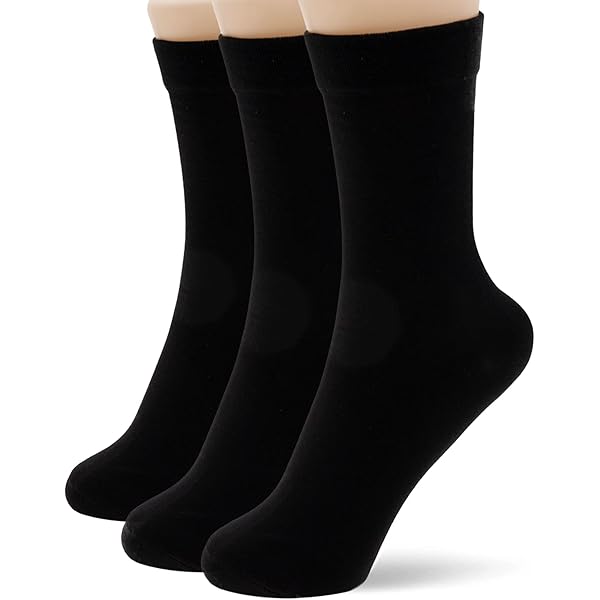 Black Women's Socks Soft Breathable Creative Crew Socks Casual Socks 2 Pair