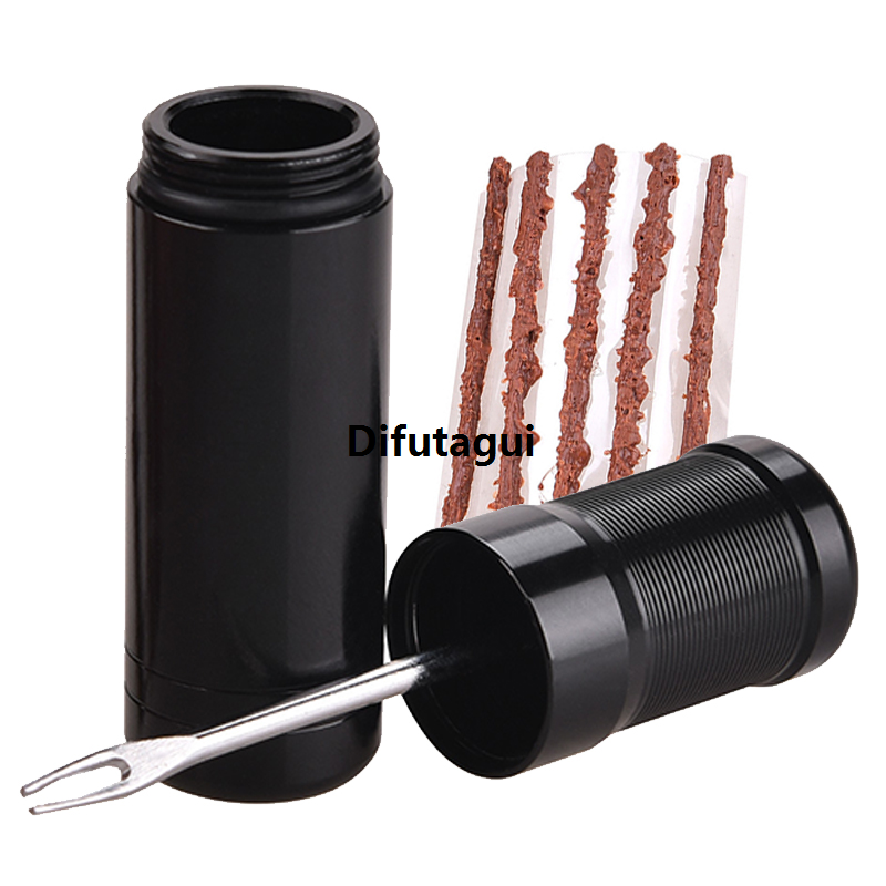 Wenefang 1Set Portable Mini Tire Repair Tool Kit Universal Motorcycle Bicycle Tubeless Tire Urgent Repair Rubber Stripes Sets Accessories