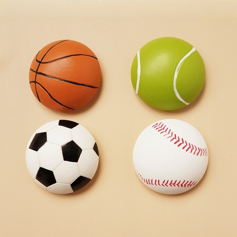 Mini Football Wooden Bottle Opener Tennis Basketball Sports Series Fridge Magnet Round Baseball Magnetic Cap Remover Kitchen