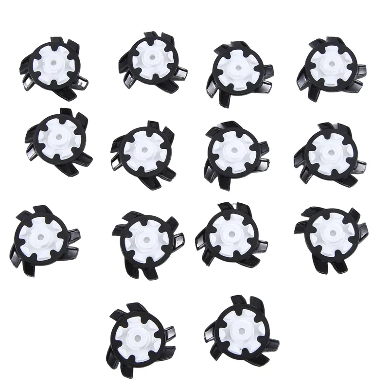 14Pcs Golf Shoe Spikes Pins Non-Slip Turn Fast Twist Screw Spike Parts Accessories Golf Supplies Black + White - image 1
