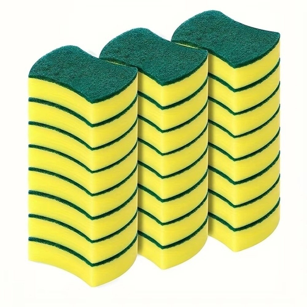 New Sponge Dishwashing Sponge Reusable Highly Absorbent Cleaning Brush Double-Sided Soft Clean Rub Kitchen