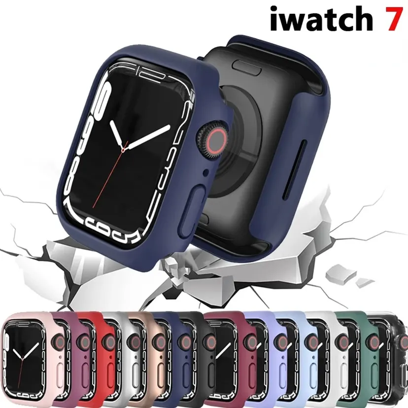 Drop-Proof Case With Tempered Glass Screen Protector for Apple Watch Series 7 41mm