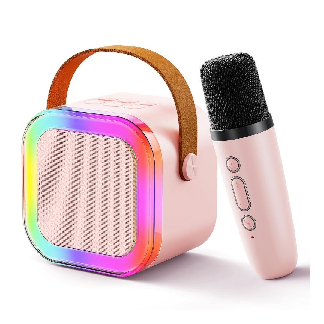 12 Colourful Karaoke Sound System For Kids, 4-6 hours Battery Life, 6W Power Consumption, Multiple input modes( 1 mic