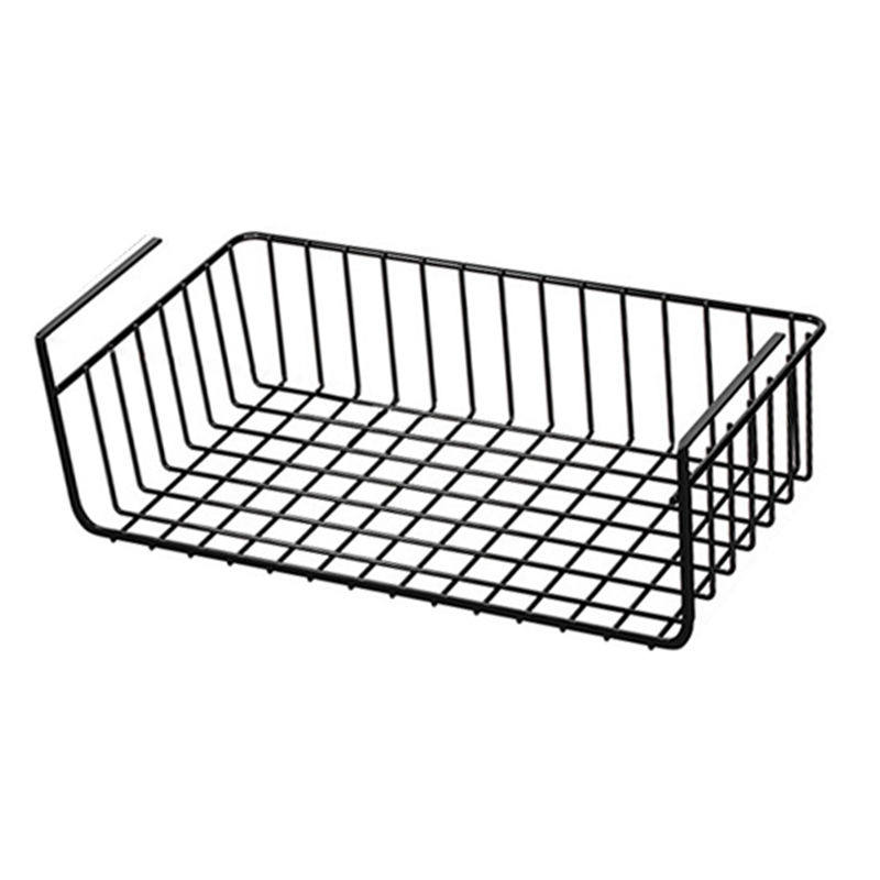 1PC Metal Kitchen Organizer Shelf Under Table Hanging Net Basket Multifunctional Book Storage Rack Home Offices A