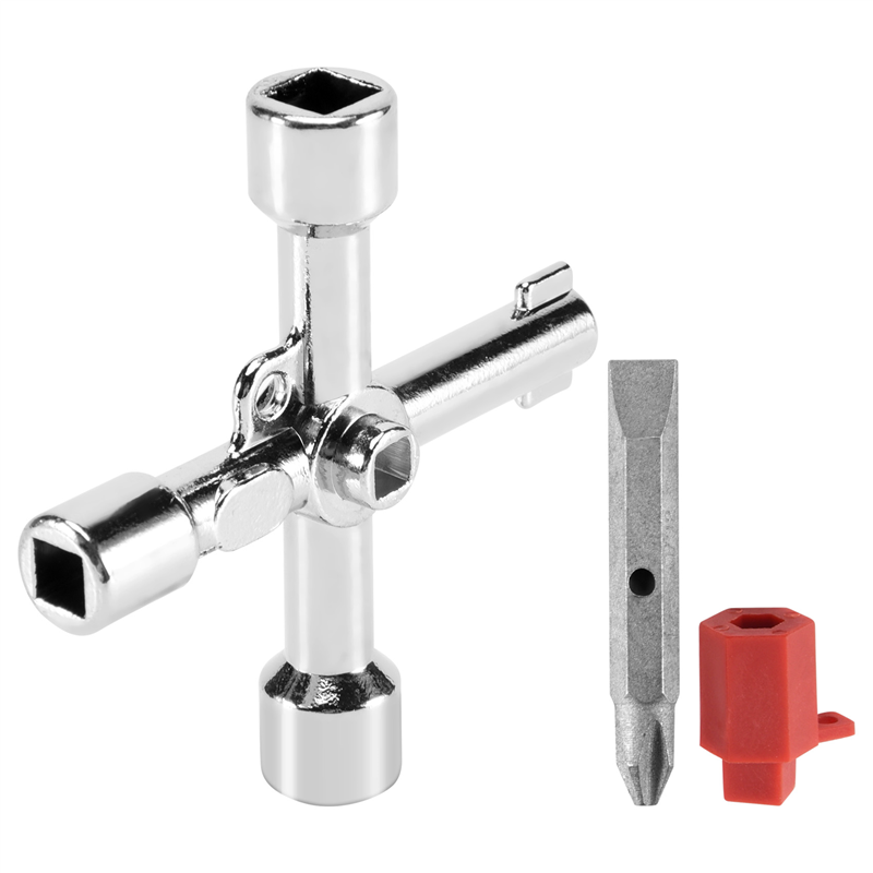 OUMERY 4 In1 Meter Box Key Gas Key Meter Key Multi-Functional Utilities Key for Electric Cupboard Cabinet Opening Key