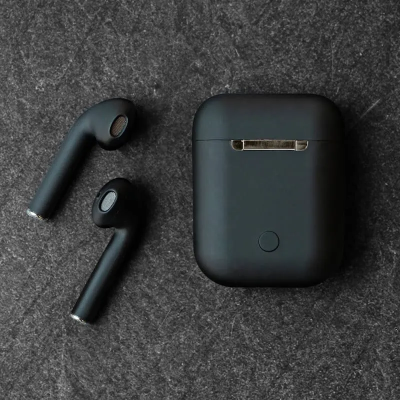Bizzy TWS I12 Airpods (True Wireless Stereo) Bluetooth With Super Sound High Quality Touch Sensors True Stereo Headphones with Mic. Bluetooth Wireless Earbuds + Sport Headset for All Devices.