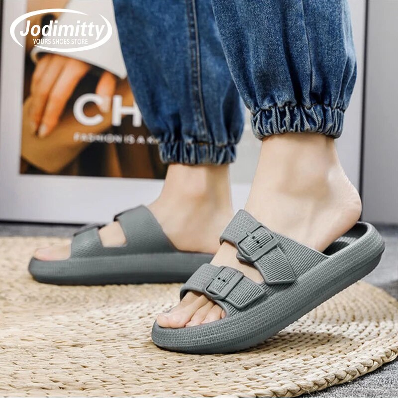 Women For Beach Summer Slip Sole Platform Shoes Wedge Sandals And Slippers Flip-Flops With Thick Bottom