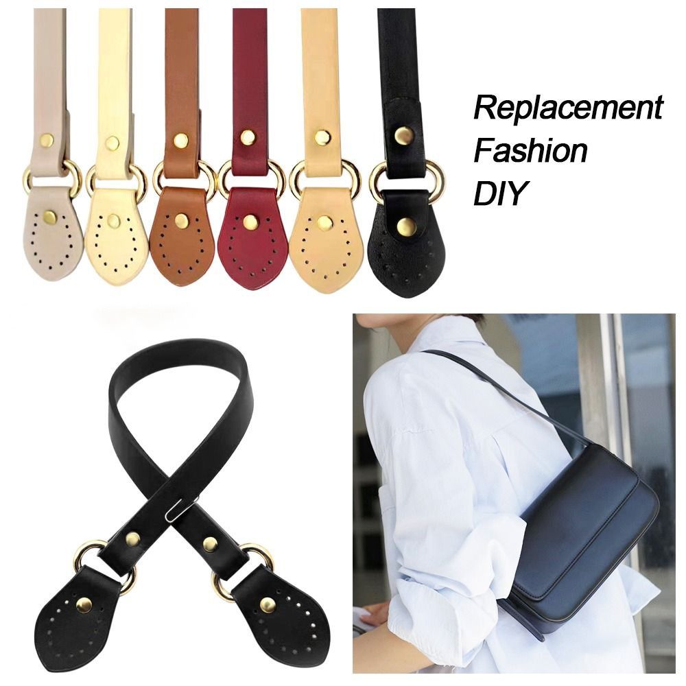 New PU Leather Shoulder Bag Straps DIY Replacement Crossbody Handbag Handle 52cm Bag Accessories Bag Handles