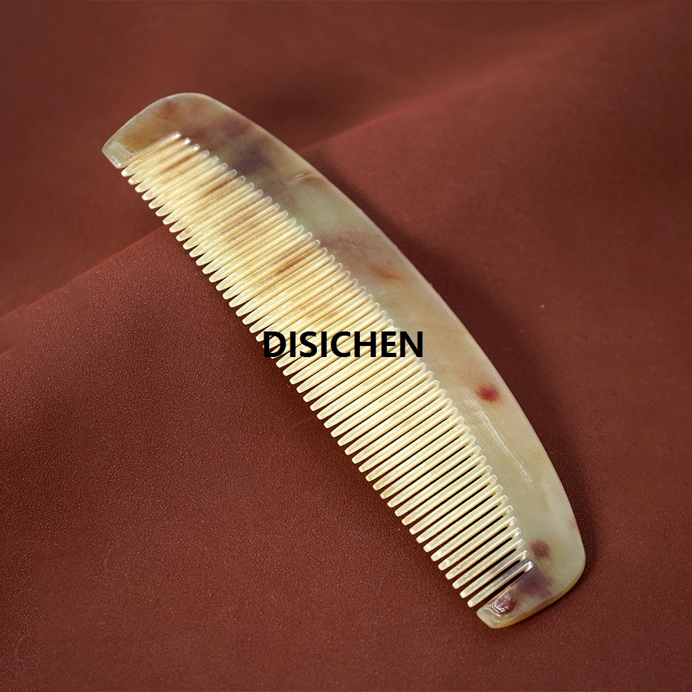 DISICHEN Portable Natural Horn Comb Handmade Polished Anti Static Massage Horn Comb for Men Women Salon Hairdressing Styling Tools Profesional