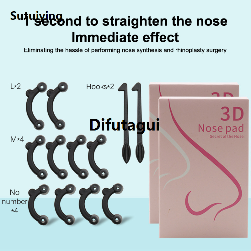 Difutagui Sutuiying Beauty Nose Up Lifting Bridge Shaper Massage Tool No Pain Nose 【2025 Version】 Invisible Shaping Clip Clipper Women Girl Massager 3 Size