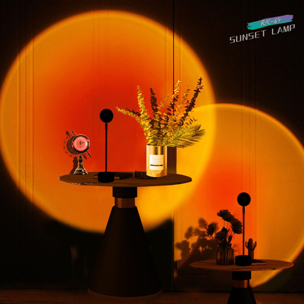 1 PC Sunset Light Projector Multicolor Changing LED Projection Lamp 16 Colors For Bedroom, Photography, Party, Room Decor