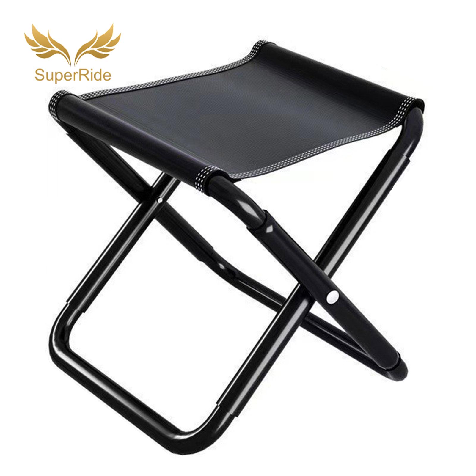 SuperRide Metal Folding Stool Portable Mini Folding Stool Lightweight Waterproof Oxford Cloth Outdoor Camping Chair for Beach Picnic for Travel