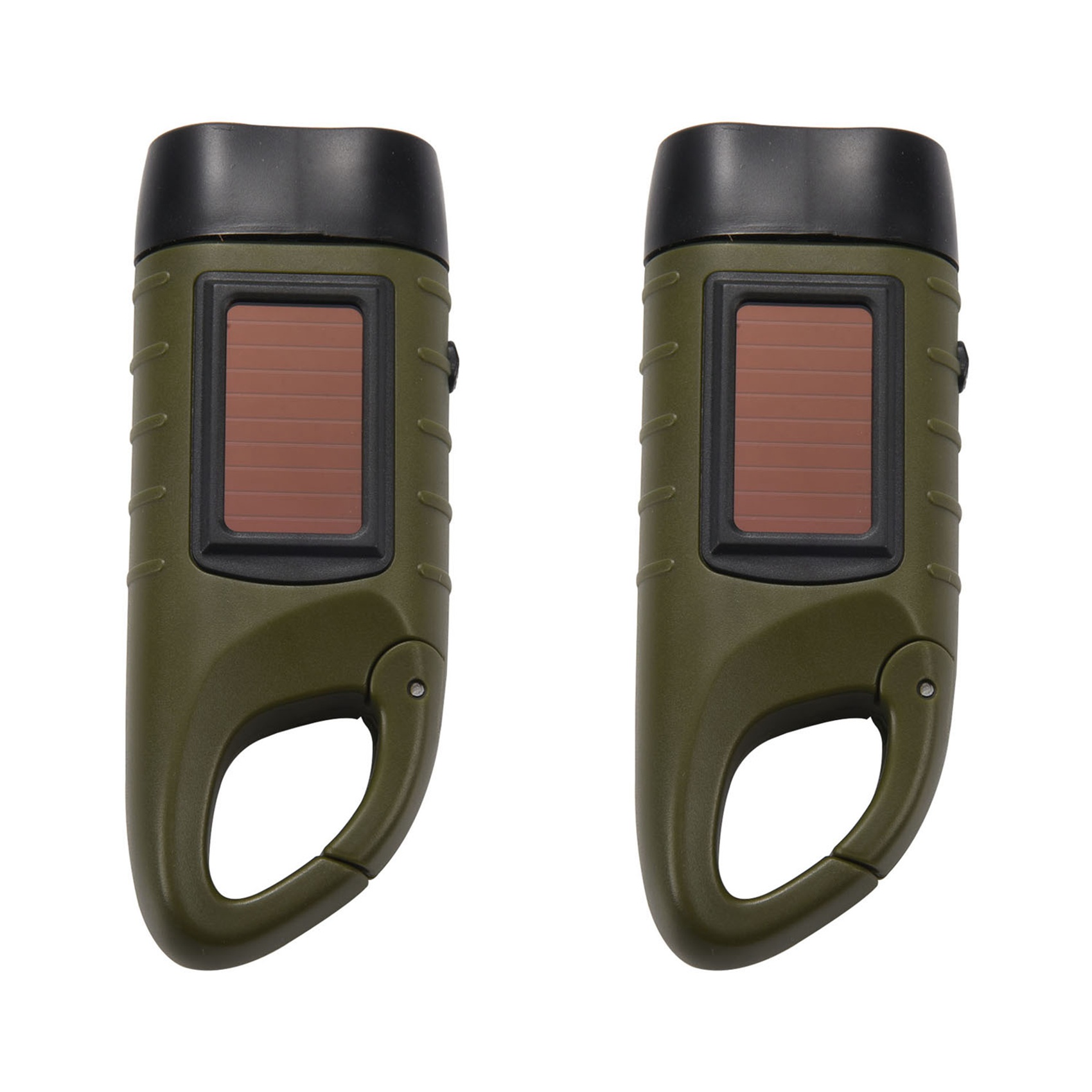 NCANRUI 2X Mini Emergency Hand Crank Dynamo Solar Flashlight Rechargeable LED Light Lamp Charging Powerful Torch