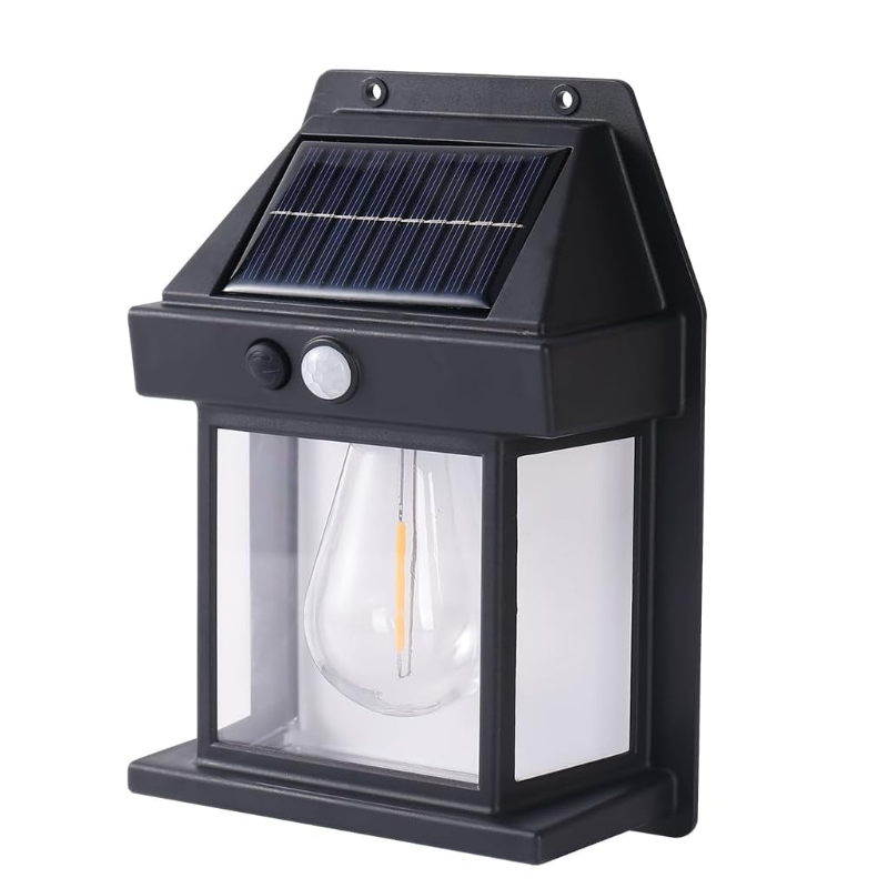Solar Wall Lantern with Motion Sensor - Wireless Dusk-to-Dawn Outdoor Lighting with 3 Modes, Waterproof Design for Entryways and Front Doors