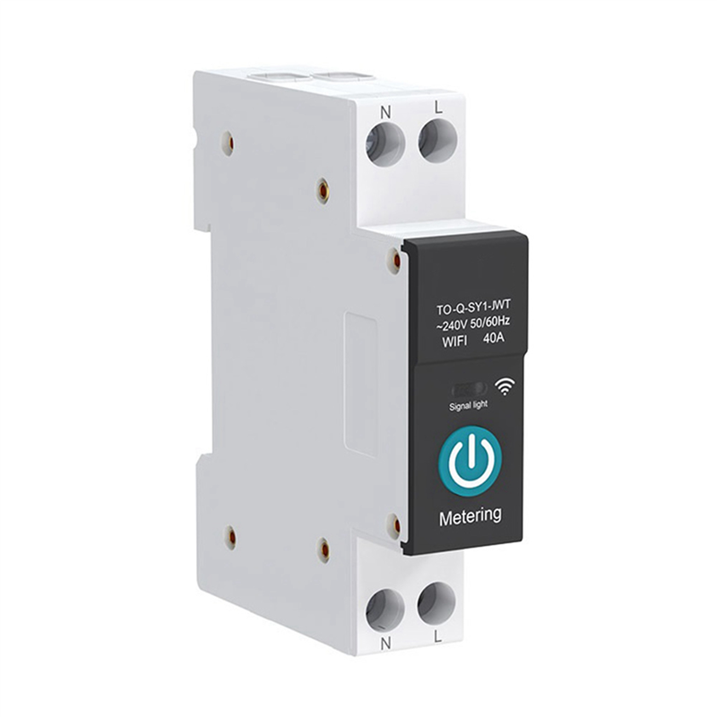 FORIDE 3X 40A Tuya Single Phase Din Rail WIFI Smart Energy Meter Power Consumption Monitor KWh Wattmeter,Black