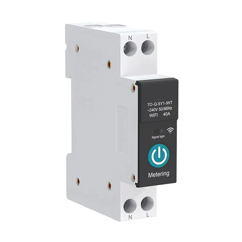 FORIDE 3X 40A Tuya Single Phase Din Rail WIFI Smart Energy Meter Power Consumption Monitor KWh Wattmeter,Black