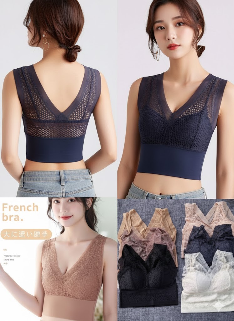 Lace Bralette Women Lace Cami Crop Tops Half Camisole Bras 1Pcs