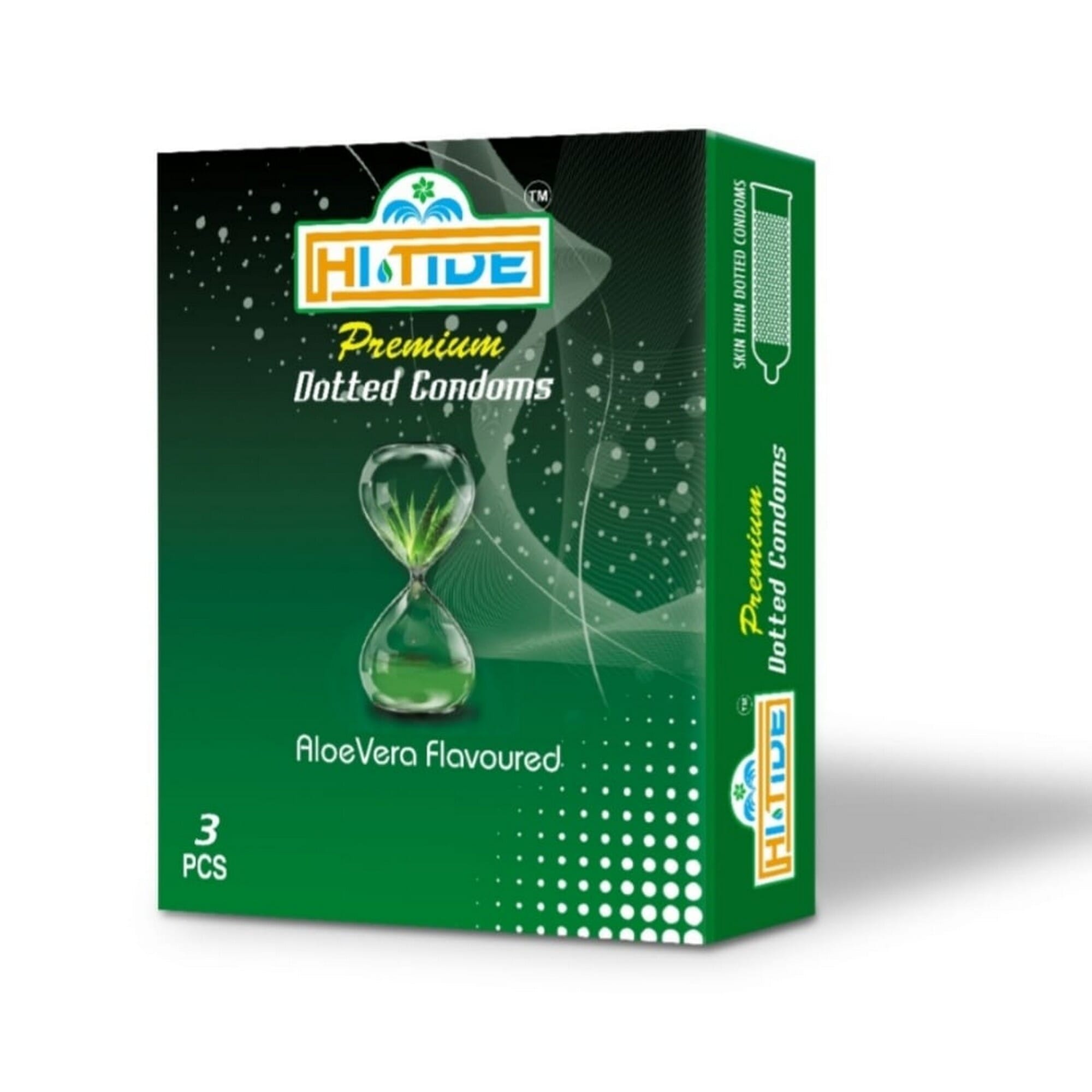Hi-Tide Premium Dotted Condom 3Pcs Aloe Vera