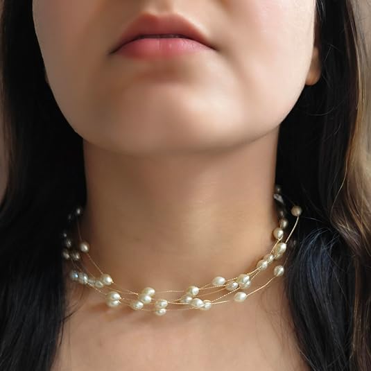 jewels Stylish and Trendy Pearl Choker/Necklace For Women and Girls