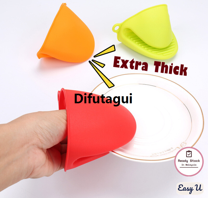 Difutagui 1 PC Colorful Silicone Kitchen Hand Glove Hand Clip Anti Heat New Insulation Hot Pot Oven Baking Cooking Microwave Tool