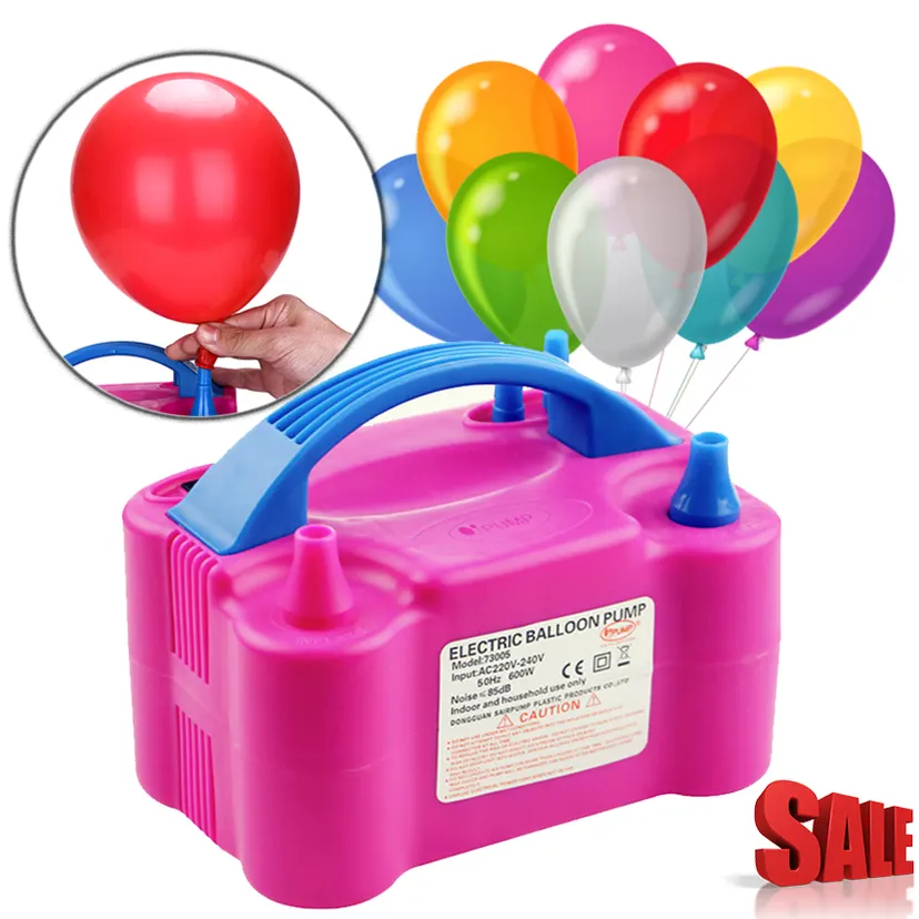 Electric Pump Machine Inflator High Power Blowing Two Nozzle Air Blower Balloon Pump Automatic