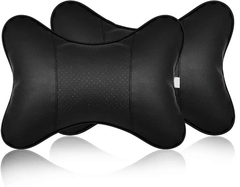 Universal Car Neck Rest Headrest Pillow Soft Cushion For All Seat Office Chair, Travel Pack of 2 (Black)