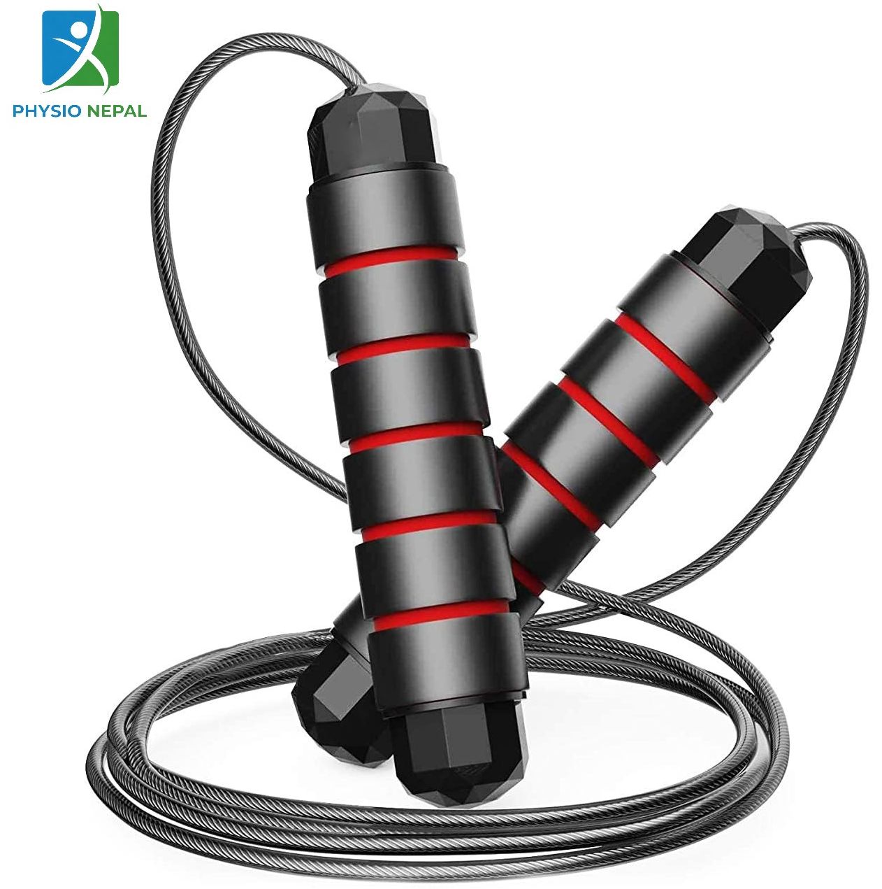 Professional Speed Jump Rope - Tangle-Free Adjustable Skipping Rope for Exercise, Gym Workout & Slim Body - Black