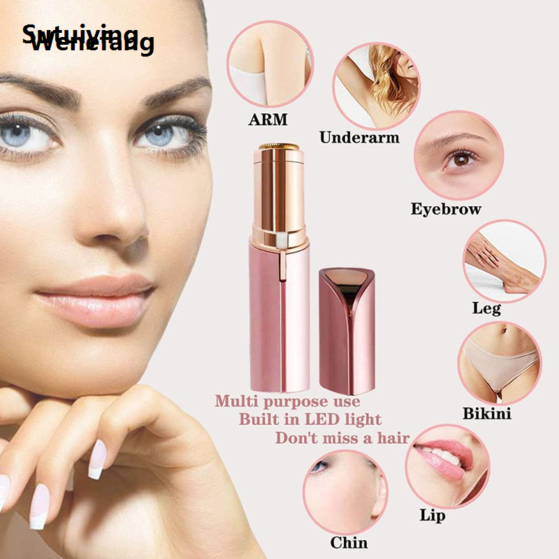 Wenefang Sutuiying Women's Hair Remover Epilator Face Hair Removal Lipstick Shaver 【2025 Version】 New style Electric Eyebrow Trimmer Mini Shaver Epilator Hair Removal Tool