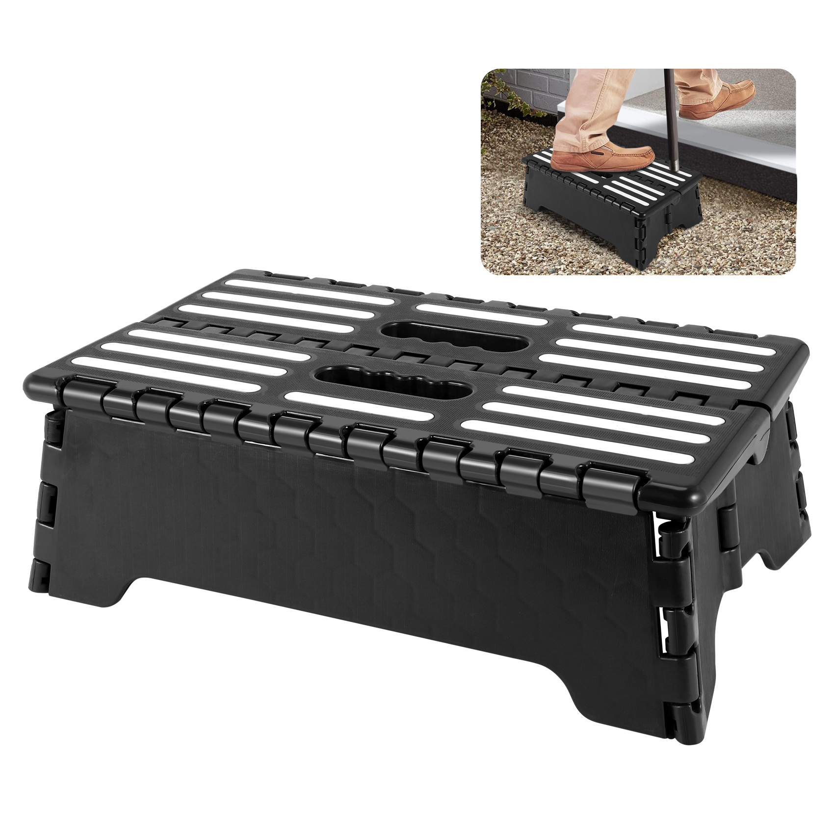 Non-Slip Small Compact Folding Flat Step Stool Heavy Chair