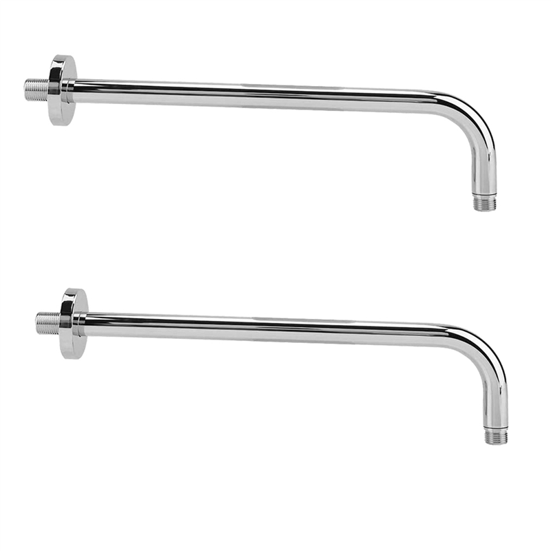 fasdaga 2X Shower Arm Wall-Mounted Extension Rod Stainless Steel Shower Extension Arm Tube Ceiling Shower Accessory