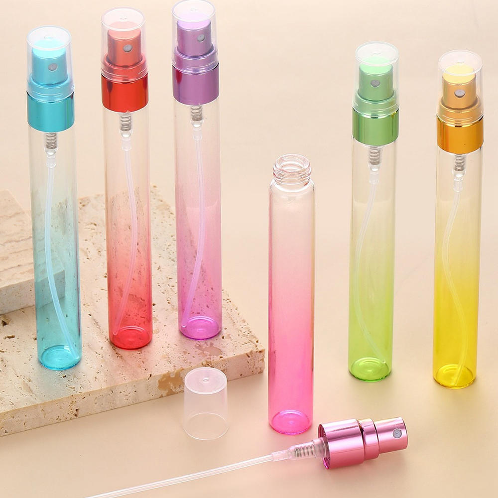Glass Perfume bottle Lightweight Mini Color gradient Glass bottle 10ml Refillable Spray bottle for Travel Sampling Perfume