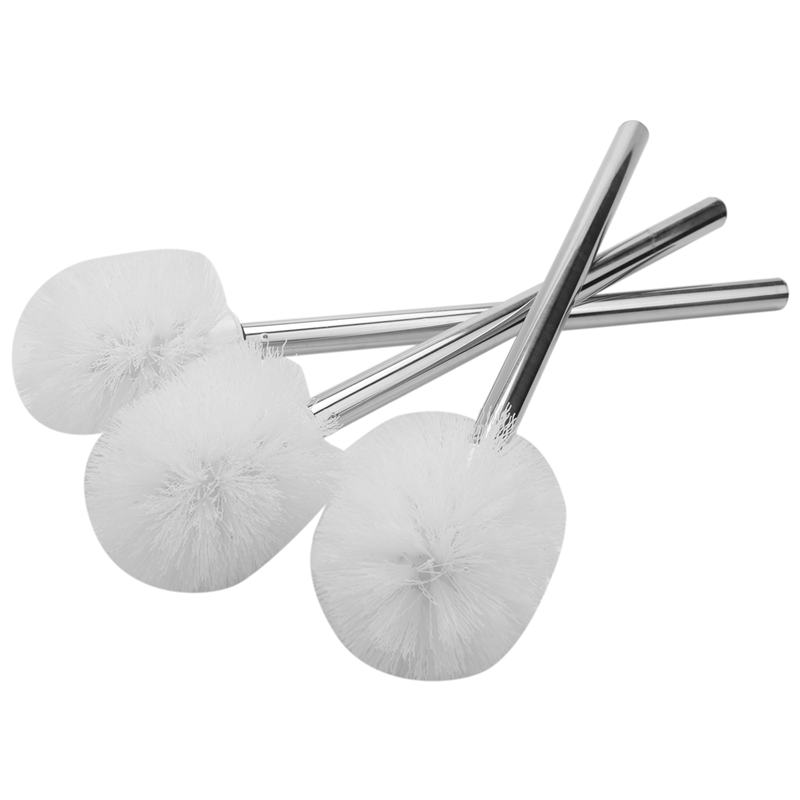 OUMERY 3 Pack Toilet spare brush brush head white stainless steel toilet brush spare toilet brush toilet brushes