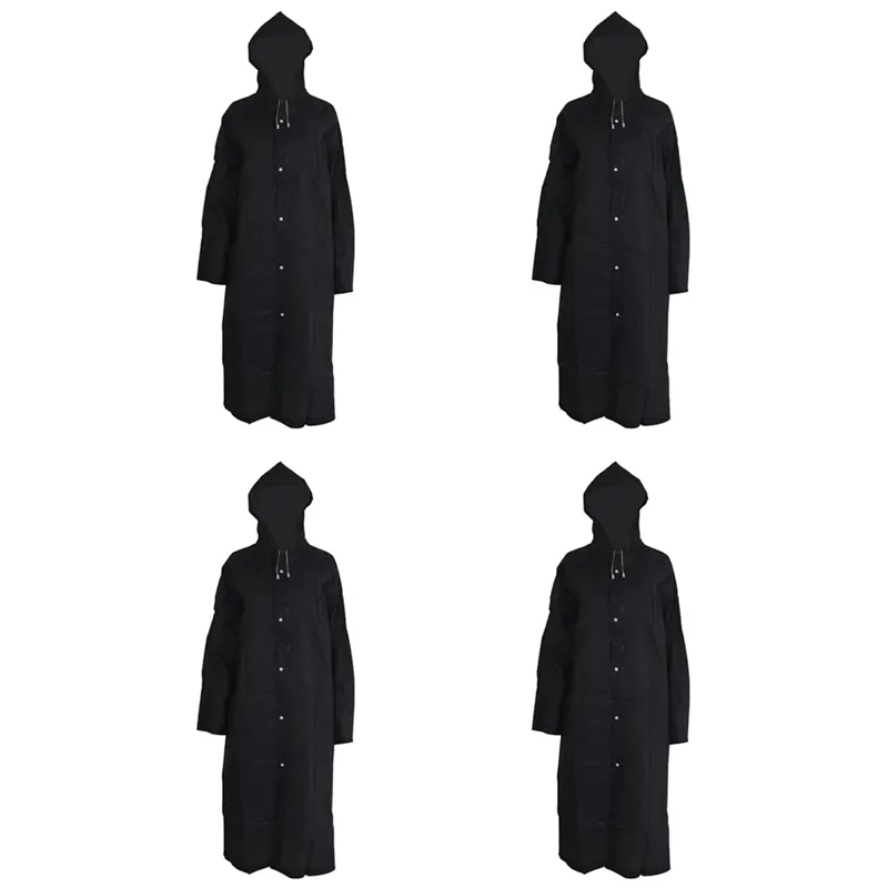 4X Fashion Eva Raincoat Raincoat Transparent Camping Raincoat Black