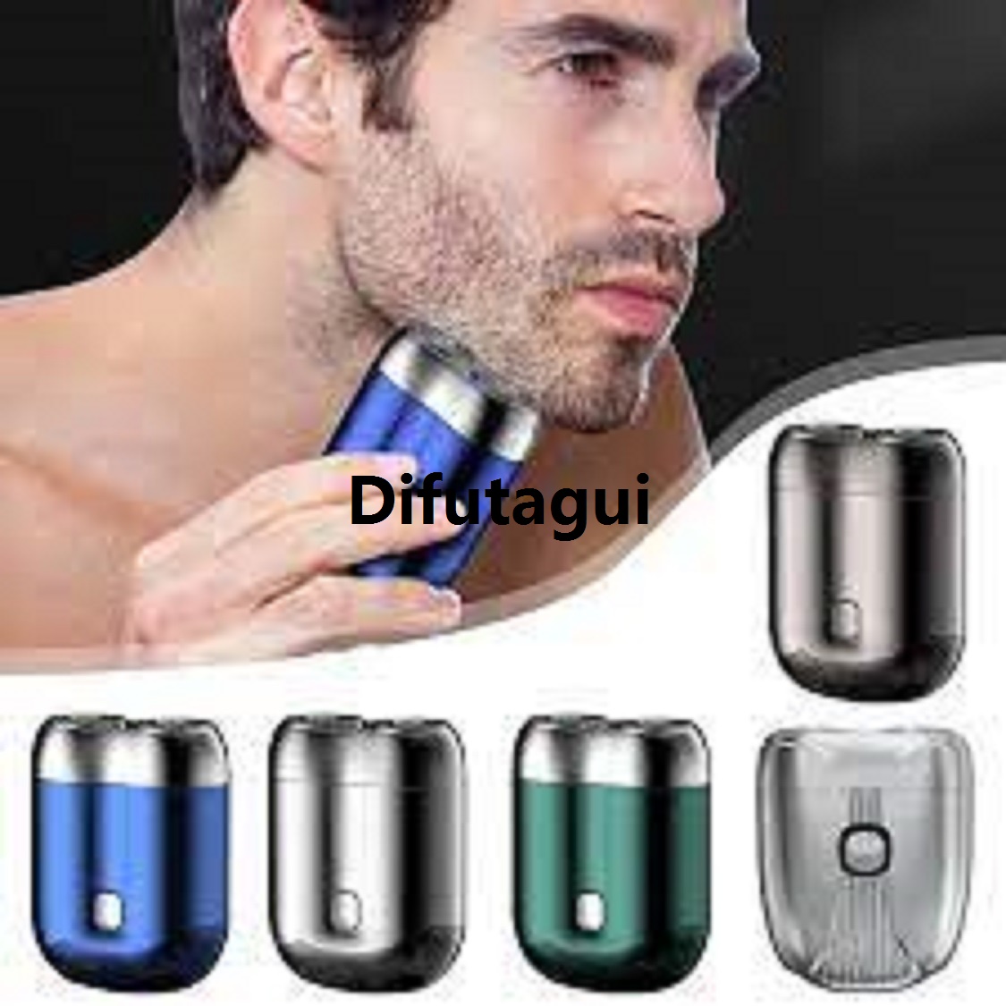 Difutagui 2025 NEW U Electric Shaver, Double Head Electric Shaver, Mini Beard Shaver, Pocket Beard Trimmer, Rechargeable Shaver, Portable New style Mini Beard Trimmer, Washable Shaver For Men Razor, Magnetic Suction Shaver, Portable IPX7 Head Double Charg