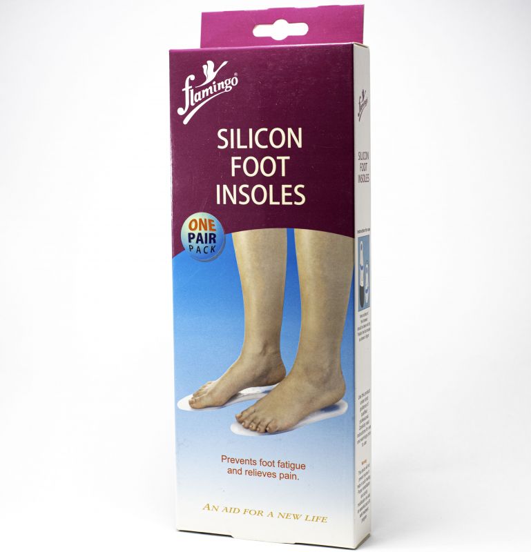 Flamingo Silicon Foot Insole- One Pair Pack (Available In Various Sizes)
