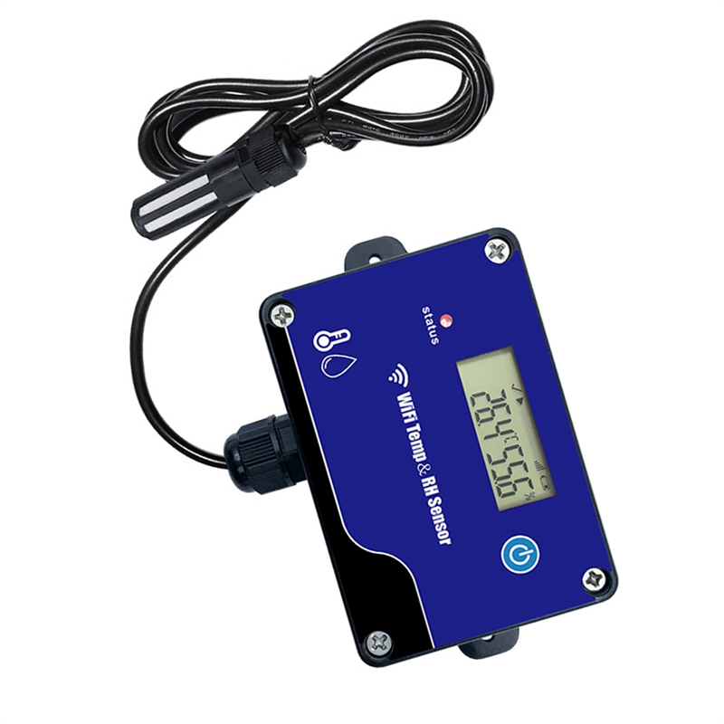 WiFi Temperature and Humidity Sensor Temperature and Humidity Transmitter Overlimit Buzzer Alarm WiFi Transmission for Greenhouse Warehouses