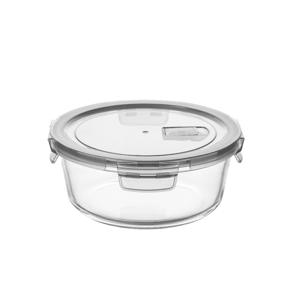 Deli Borosilicate Microwave Safe Glass Bowl Container Round 630ml